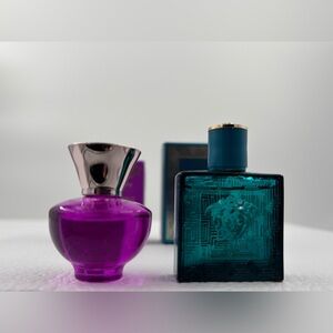 NWT Versace Eros Dylan Purple deluxe mini bottle luxury gift 2pcs bundle